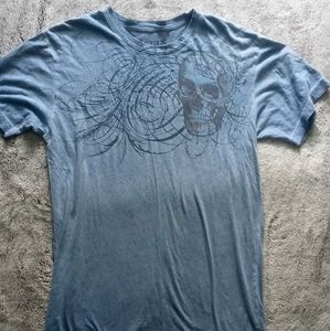 Men's blue skull shirt